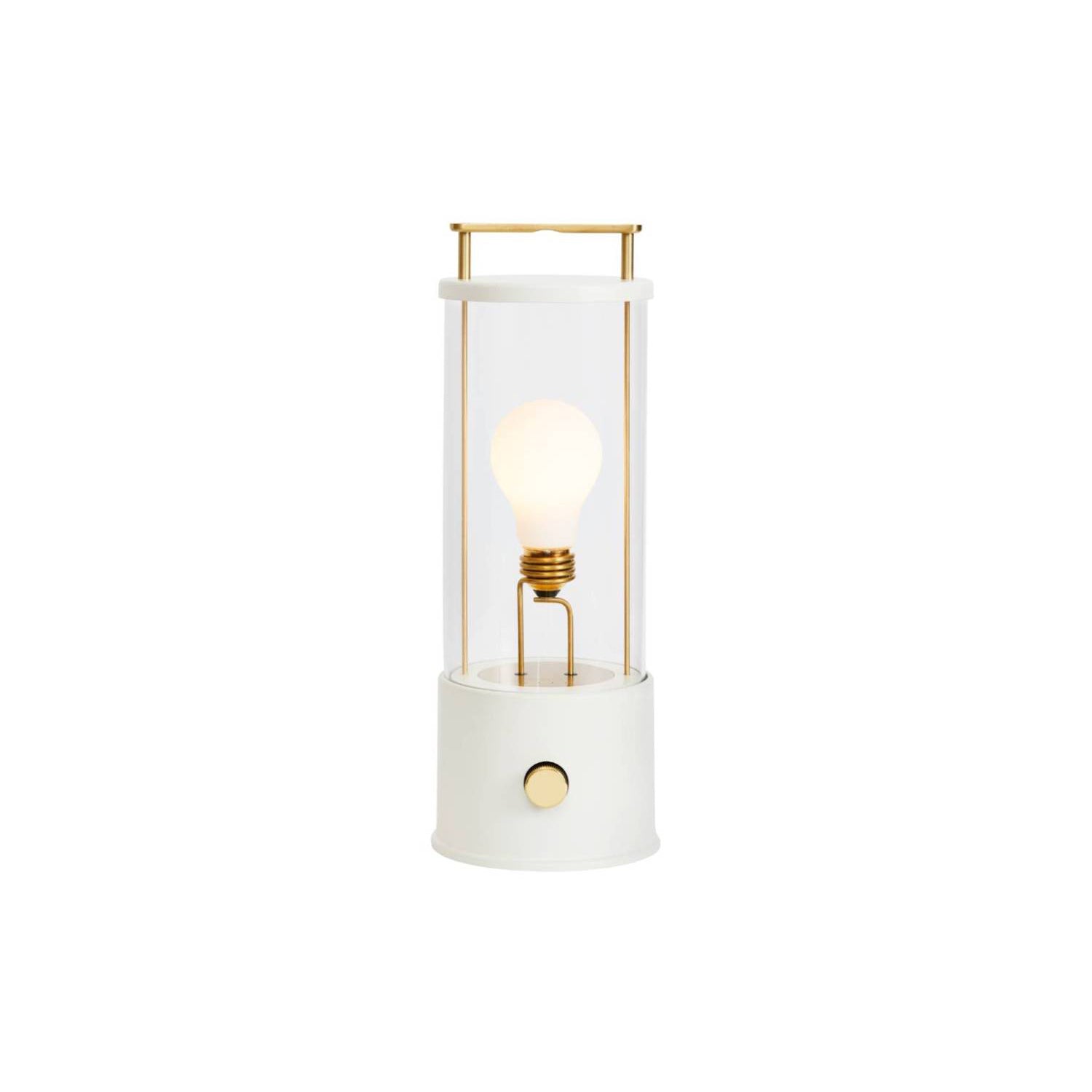 The Muse Portable Table Lamp: Candlenut White