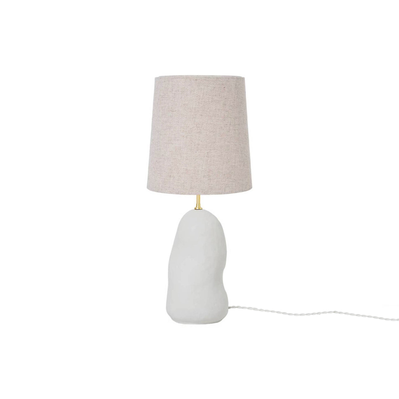 Hebe Lamp: Medium + Natural + Off-White