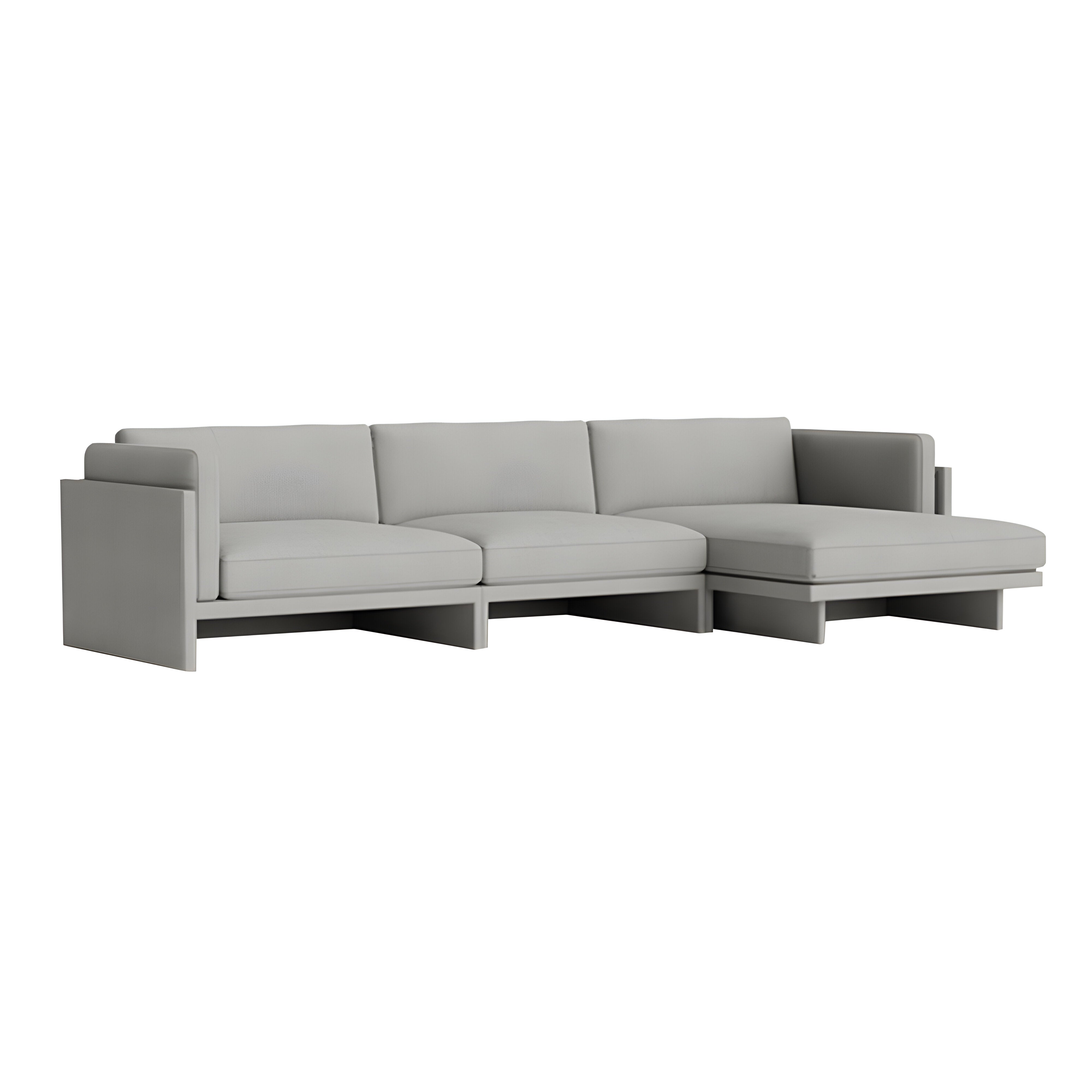 Softy Modular Sofa: 4 Seater with Right Chaise Lounge