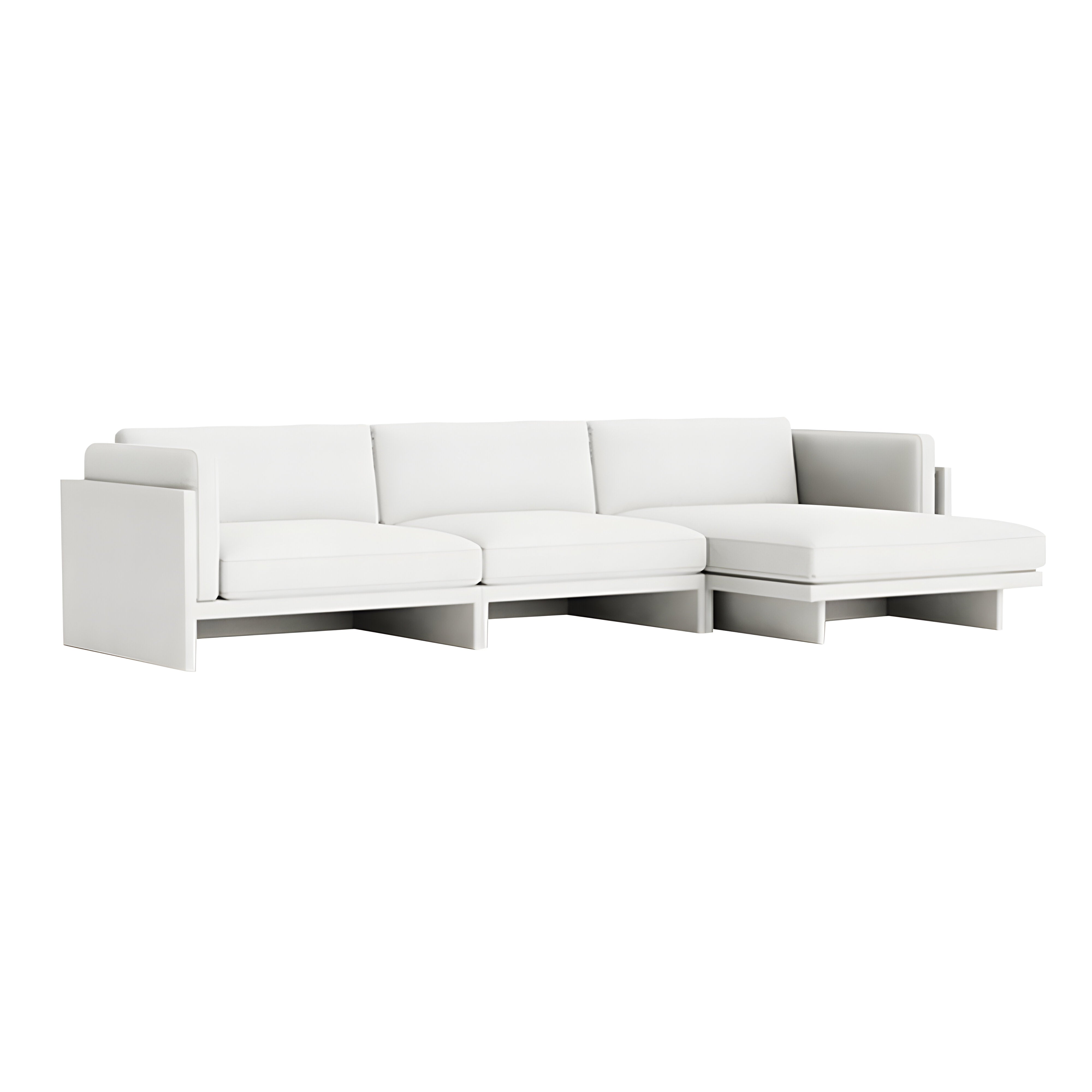 Softy Modular Sofa: 4 Seater with Right Chaise Lounge
