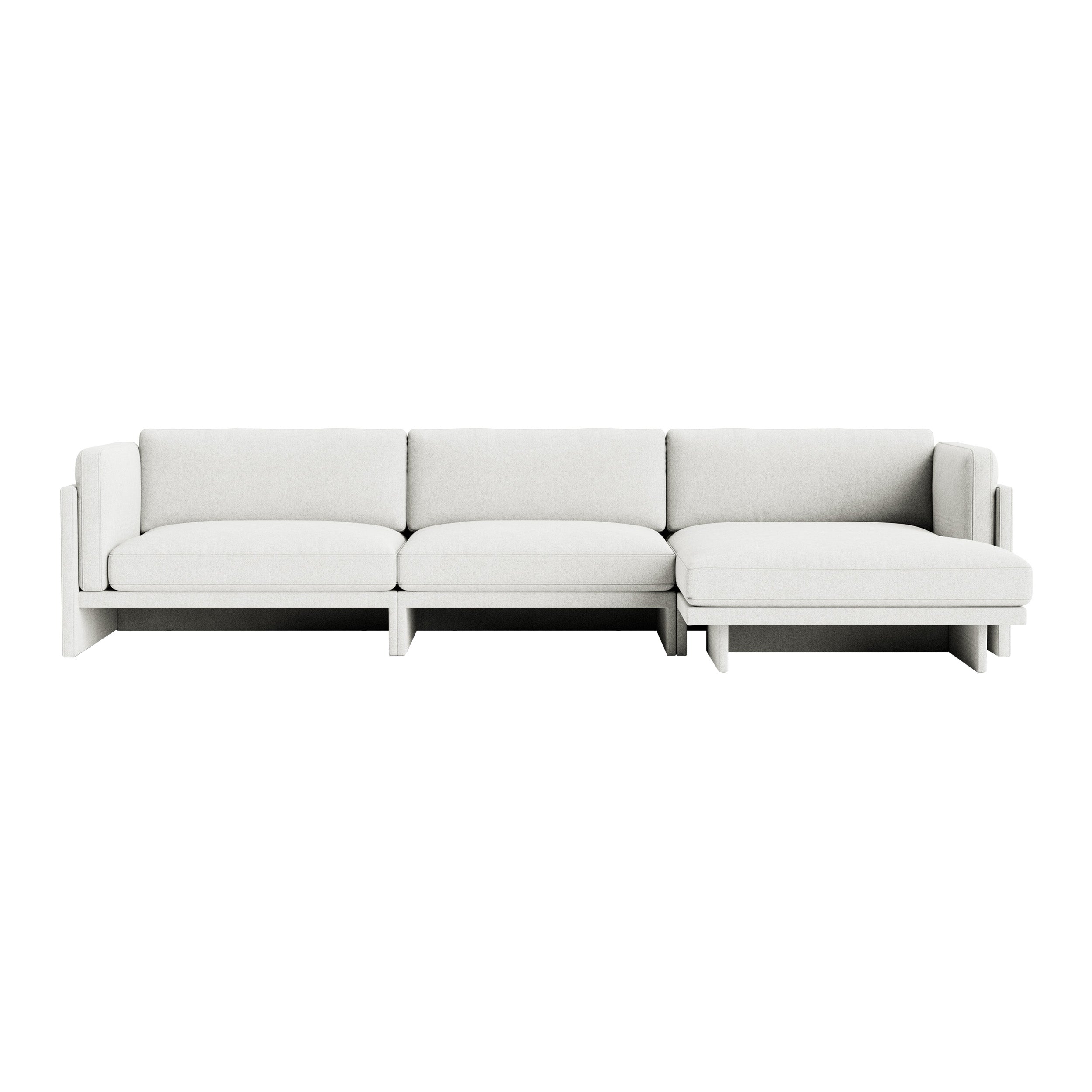 Softy Modular Sofa: 4 Seater with Right Chaise Lounge