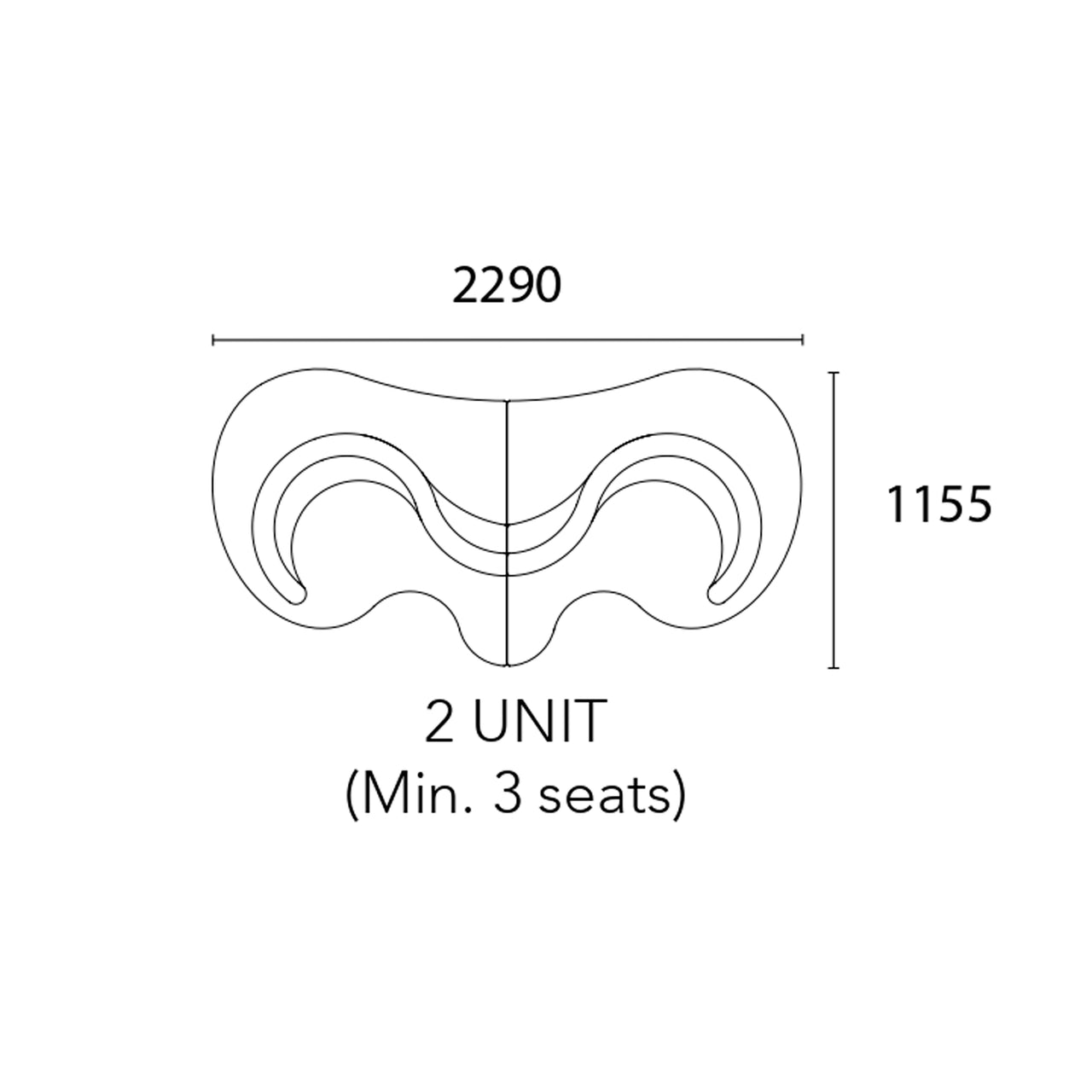 Cloverleaf Sofa: Upholstered