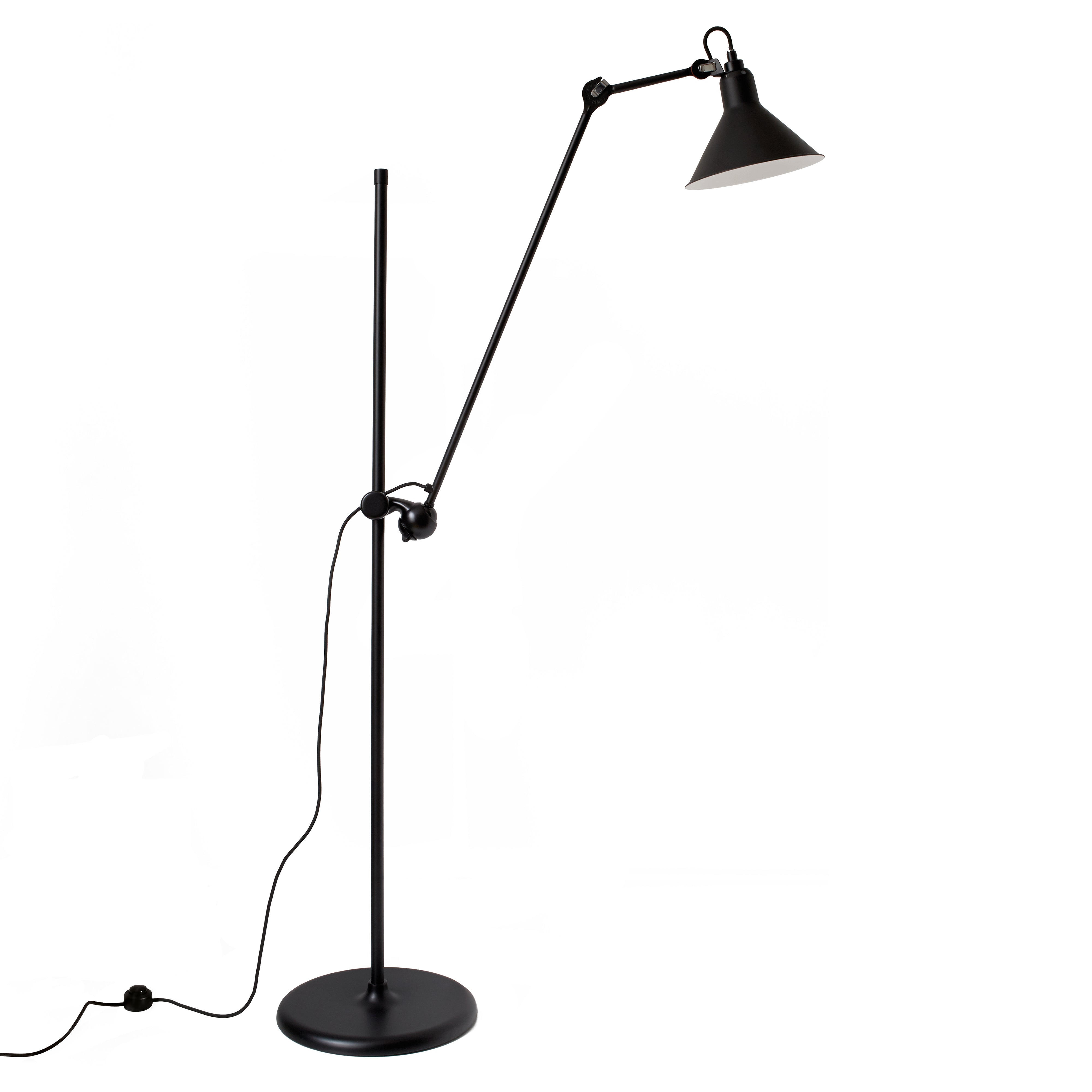 Lampe Gras N°215 Floor Lamp: Black + Conic