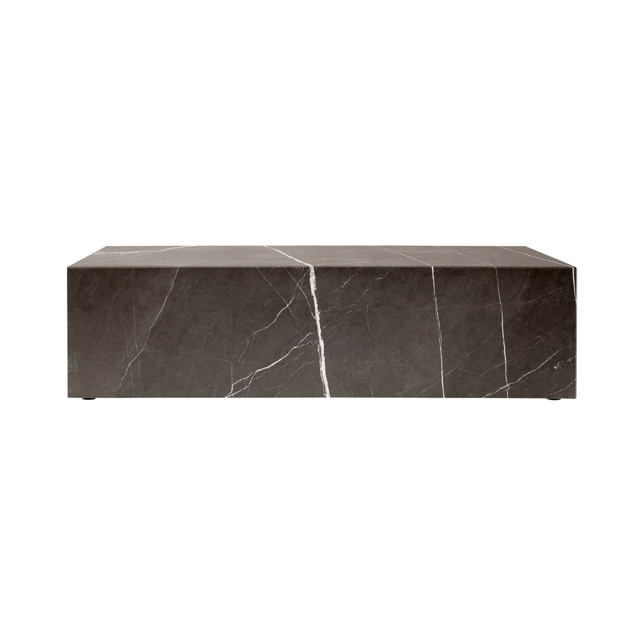 Plinth Podium: Low + Grey Kendzo Marble