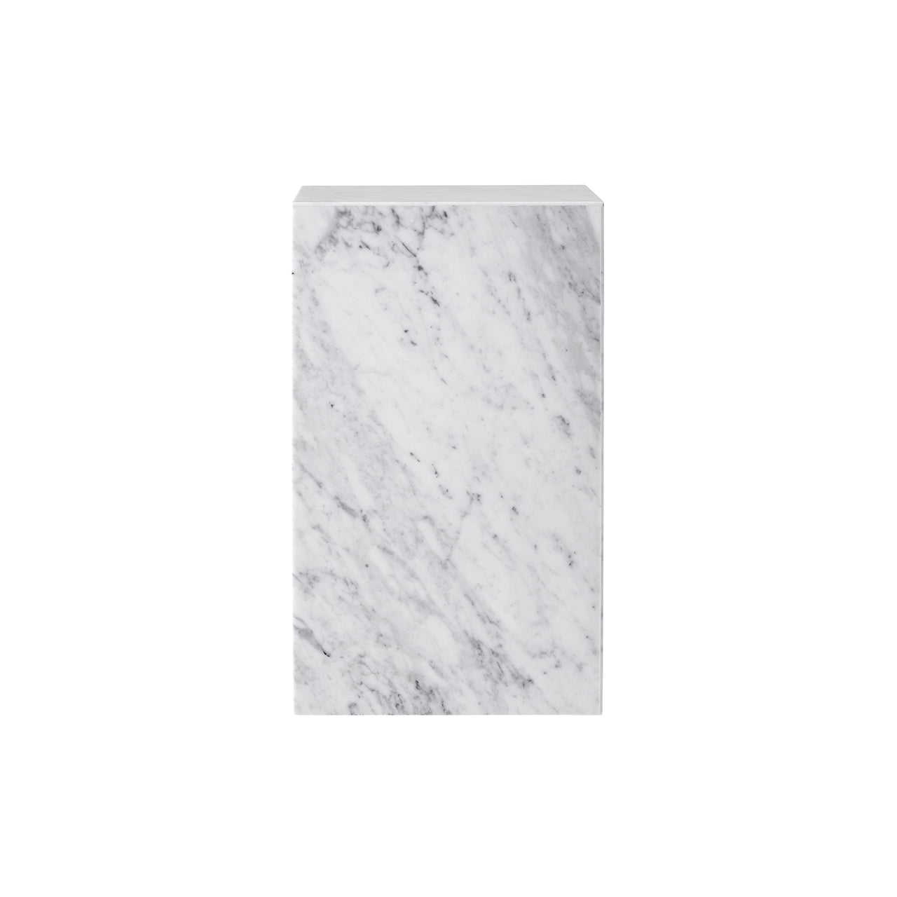 Plinth Podium: Tall + White Carrara Marble