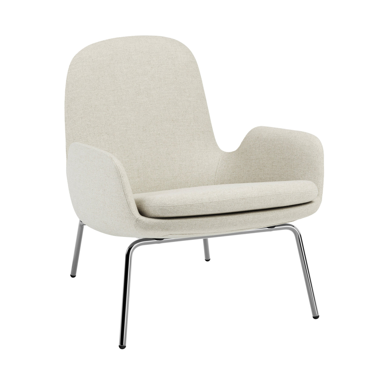 Era Lounge Chair: Low + Metal Base + Chrome