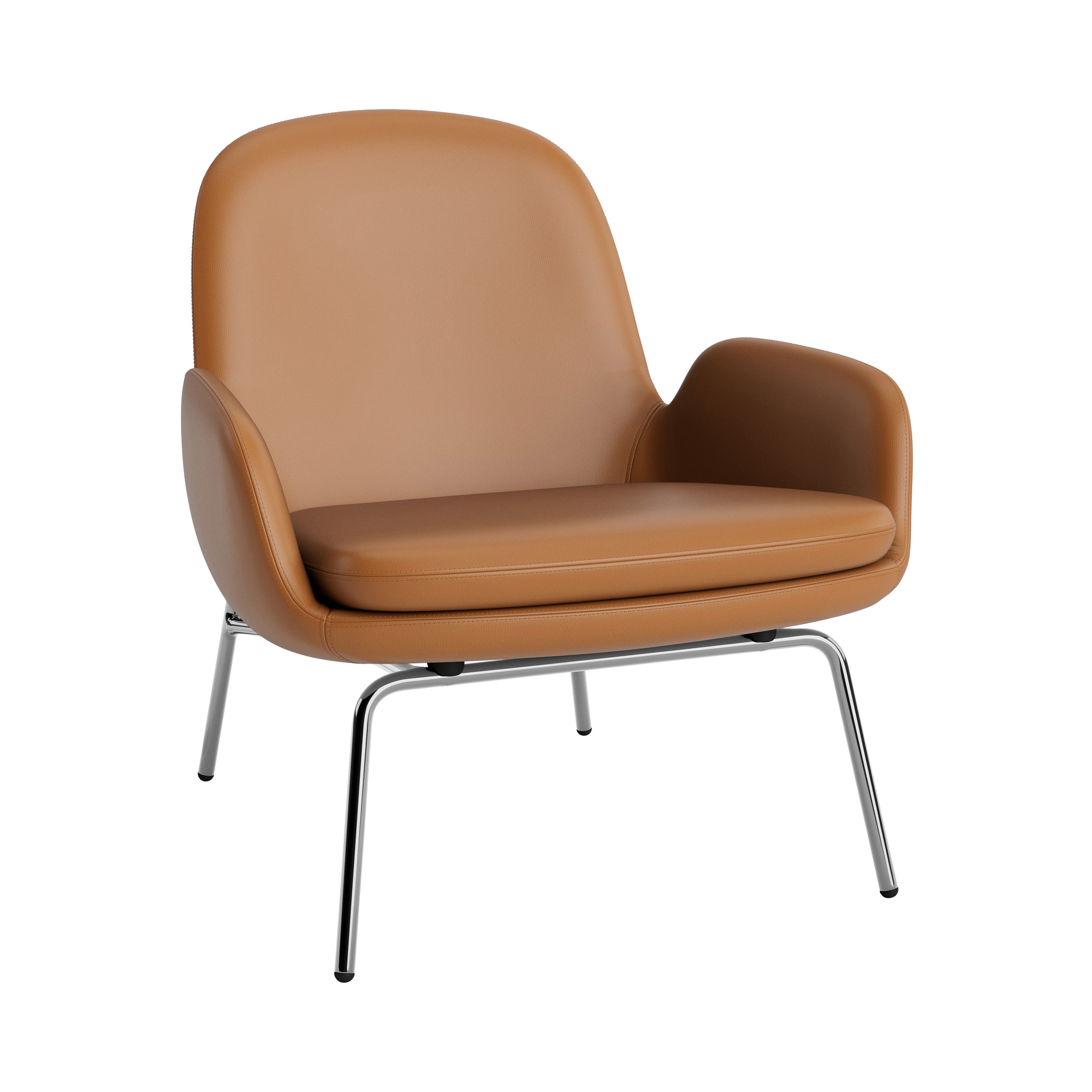 Era Lounge Chair: Low + Metal Base + Chrome
