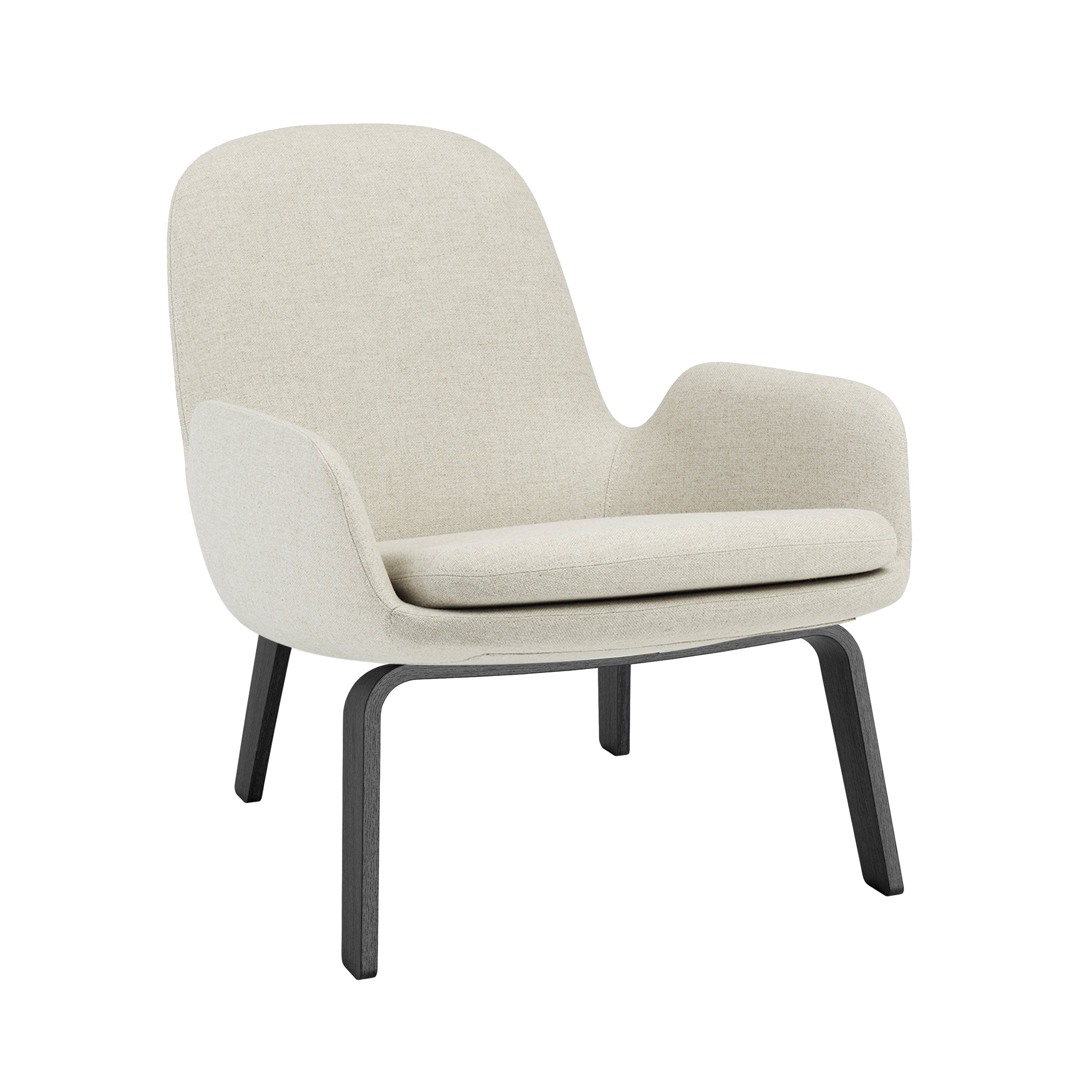 Era Lounge Chair: Low + Wood Base + Black Oak