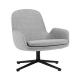 Era Lounge Chair Swivel: Low + Black Aluminum