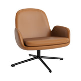 Era Lounge Chair Swivel: Low + Black Aluminum