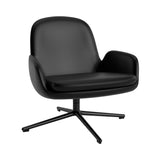 Era Lounge Chair Swivel: Low + Black Aluminum