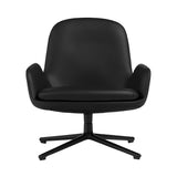 Era Lounge Chair Swivel: Low + Black Aluminum