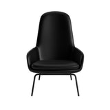 Era Lounge Chair: High + Metal Base + Black