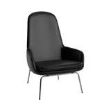 Era Lounge Chair: High + Metal Base + Chrome