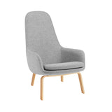 Era Lounge Chair: High + Wood Base + Oak