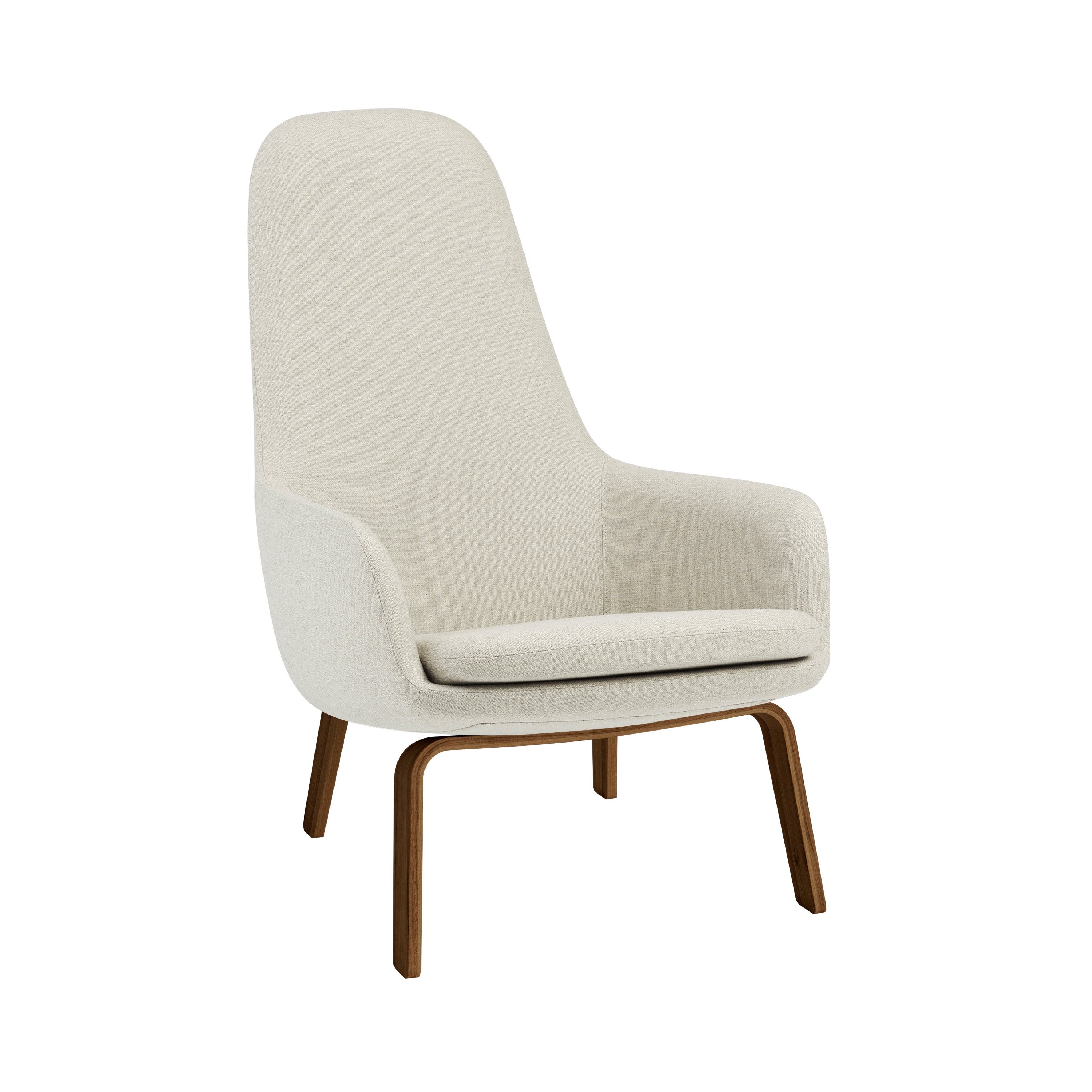 Era Lounge Chair: High + Wood Base + Walnut