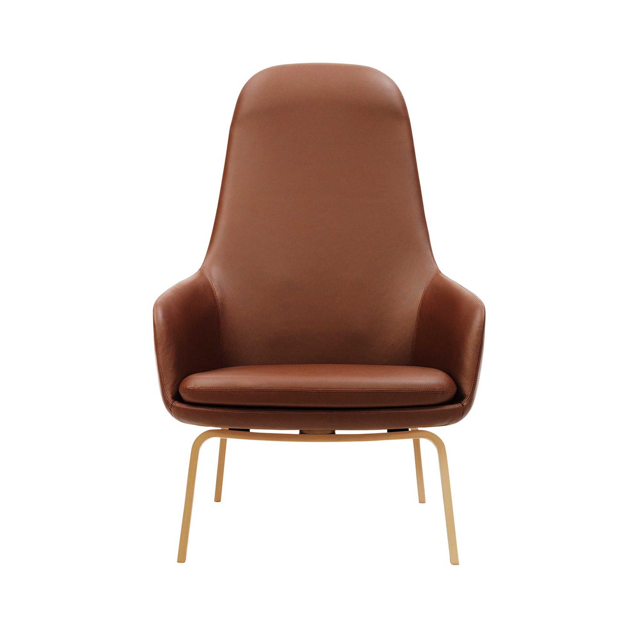 Era Lounge Chair: High + Wood Base + Oak