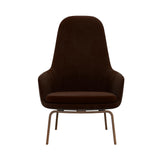 Era Lounge Chair: High + Wood Base + Walnut