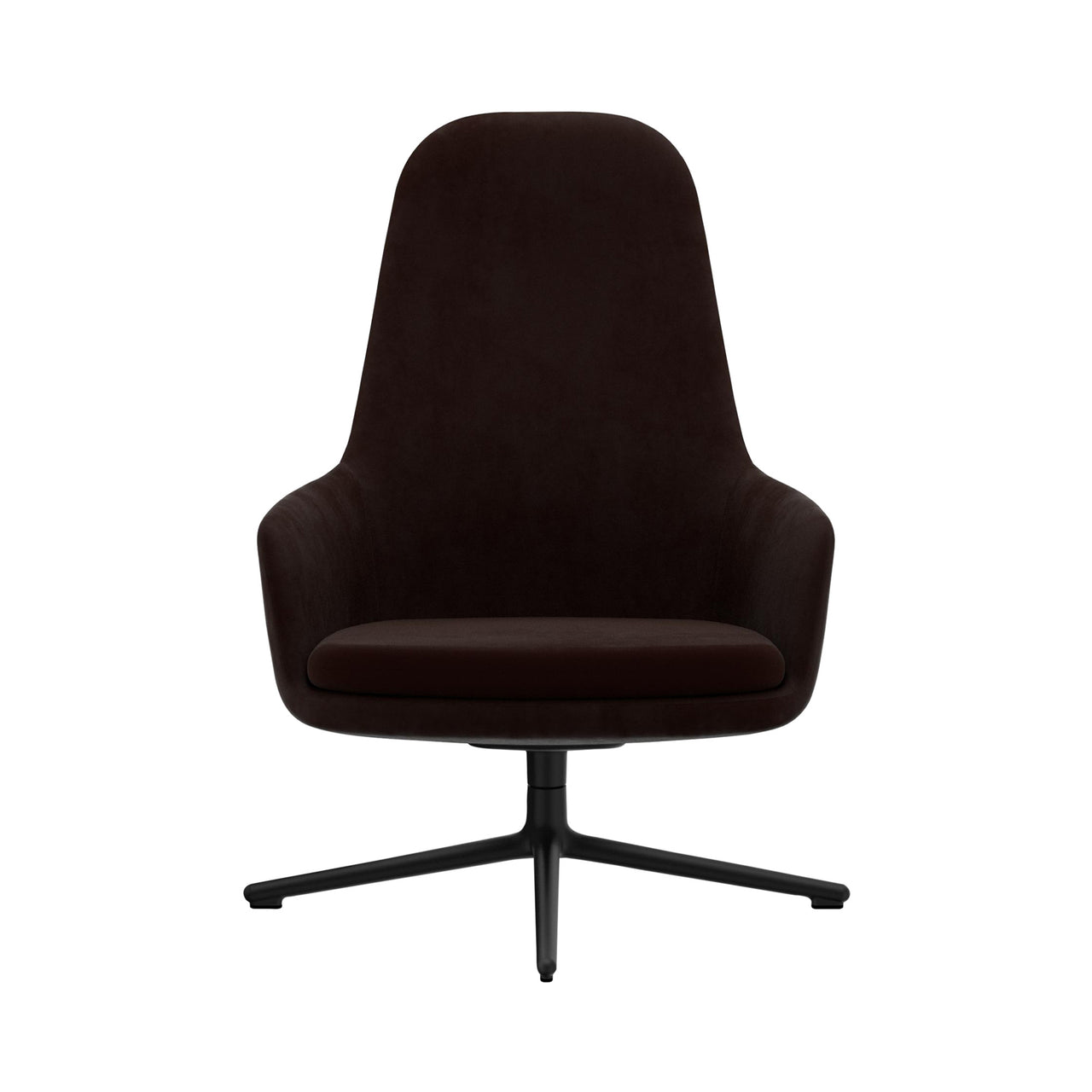 Era Lounge Chair Swivel: High + Black Aluminum