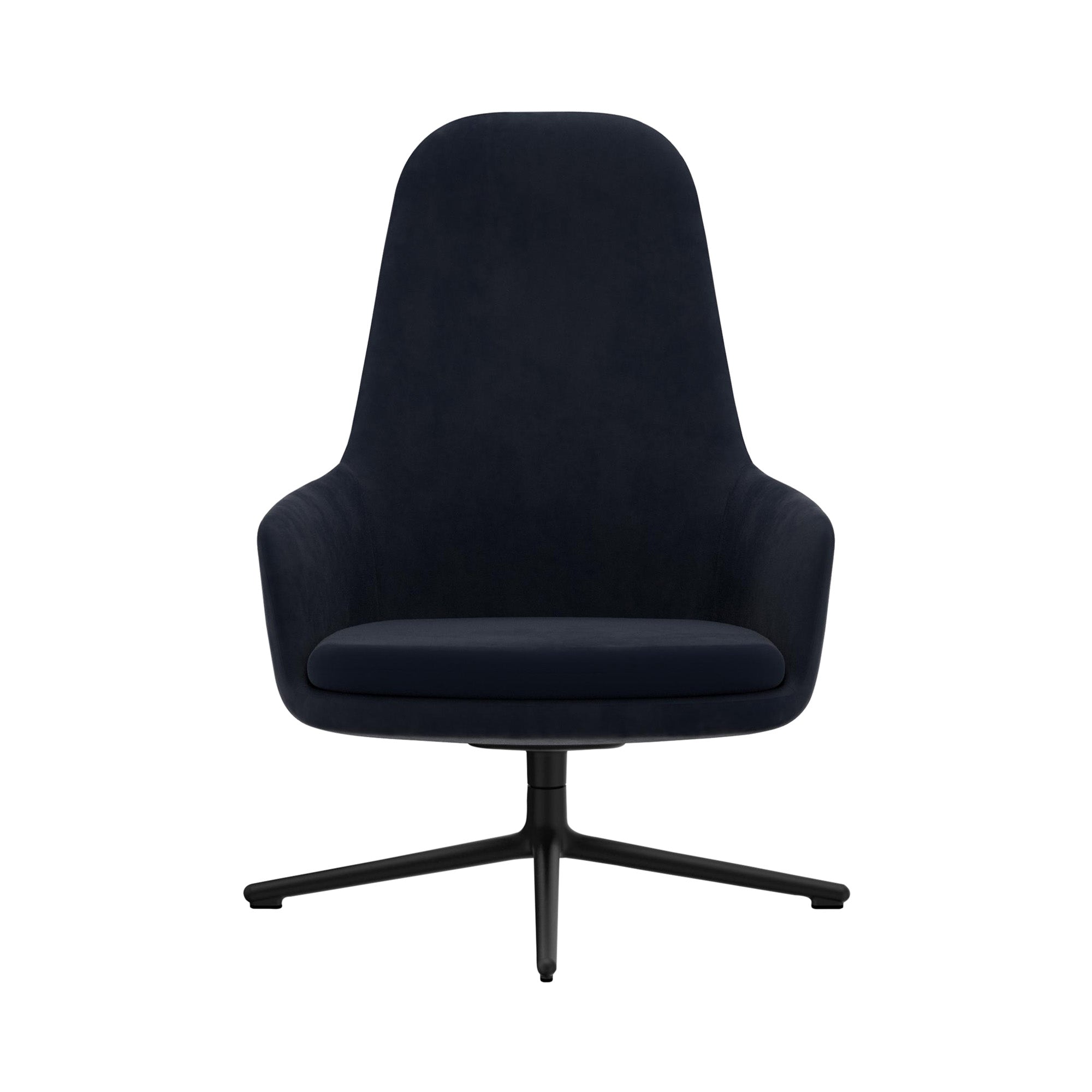 Era Lounge Chair Swivel: High + Black Aluminum