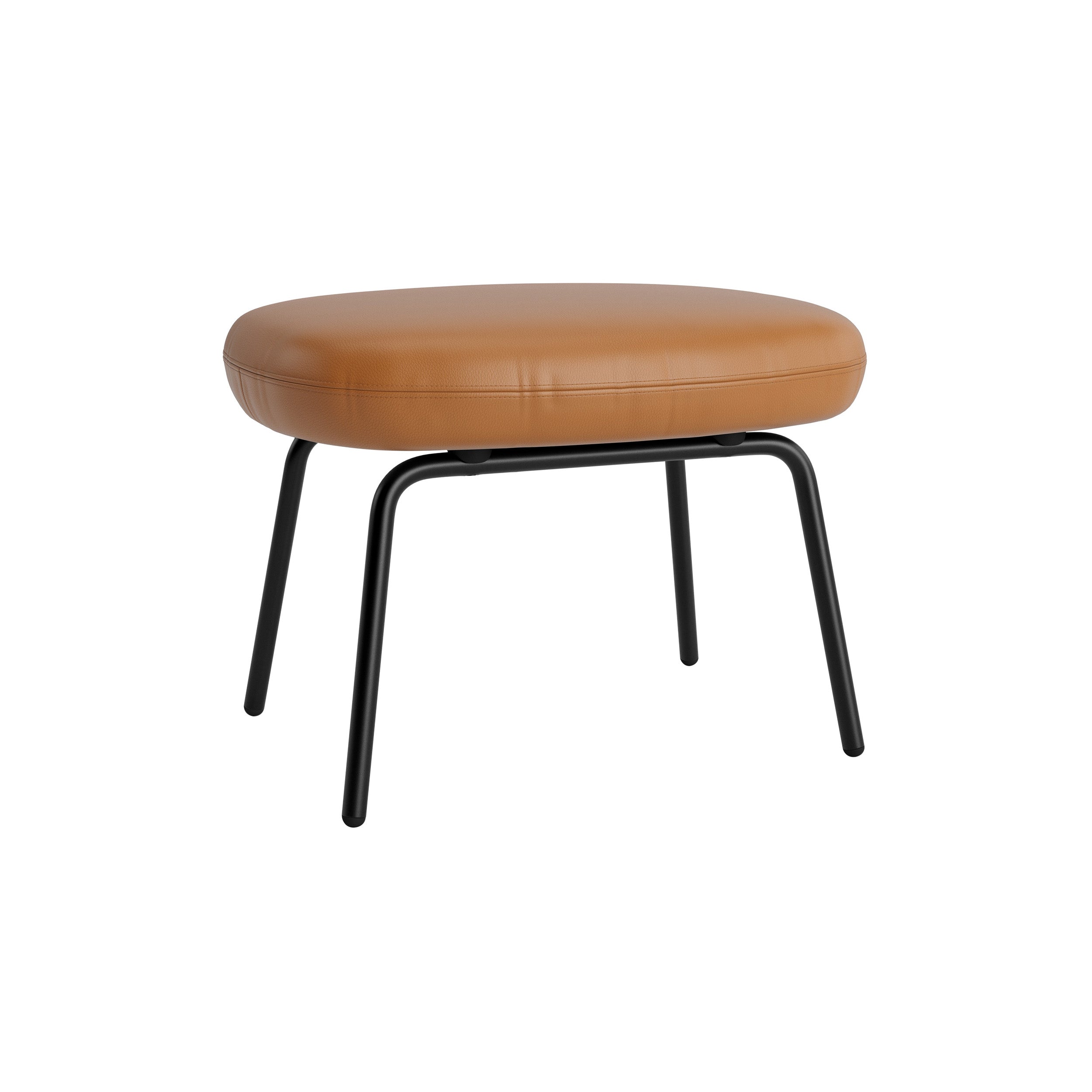 Era Footstool: Metal Base + Black Steel
