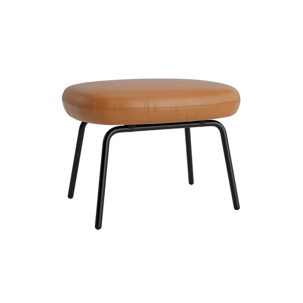 Era Footstool: Metal Base + Black Steel