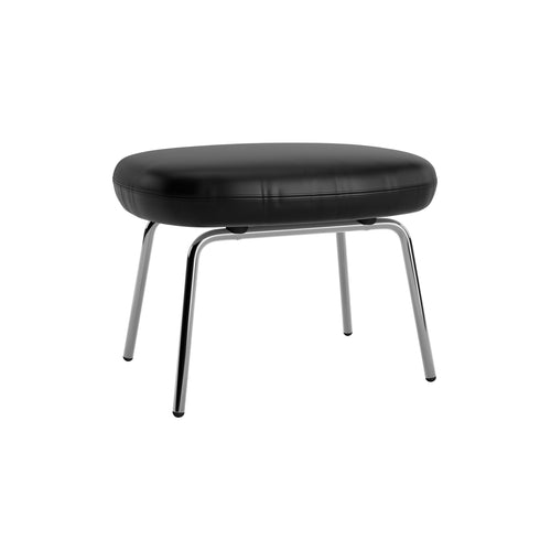 Era Footstool: Metal Base + Chrome
