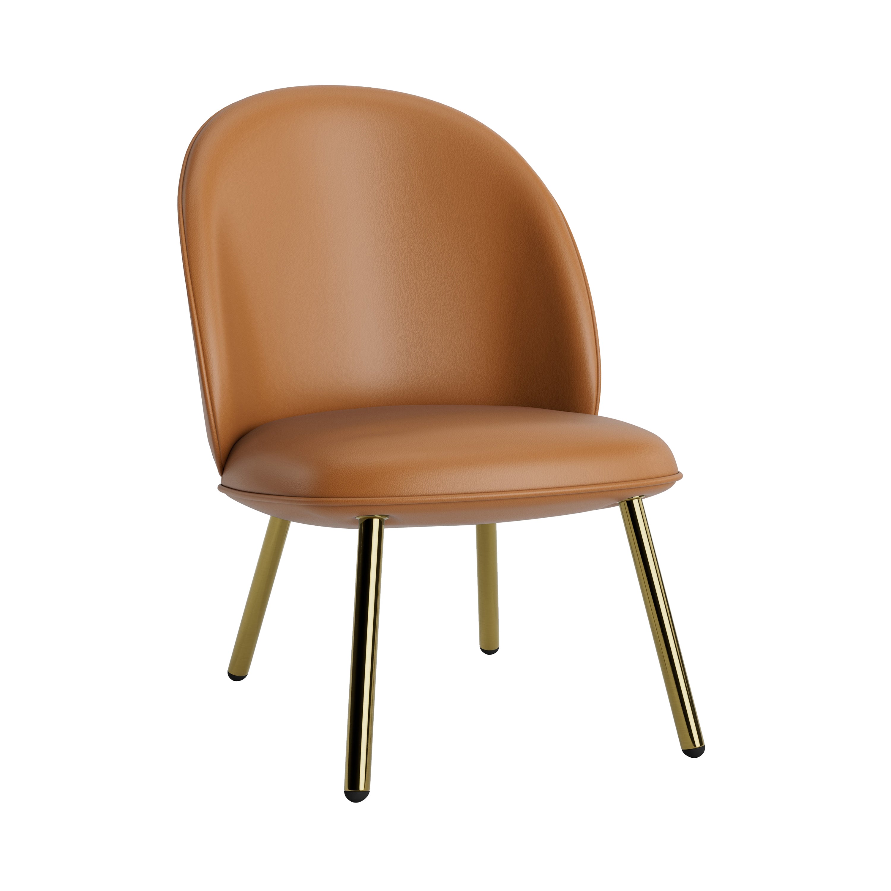 Ace Lounge Chair: Steel Base + Brass