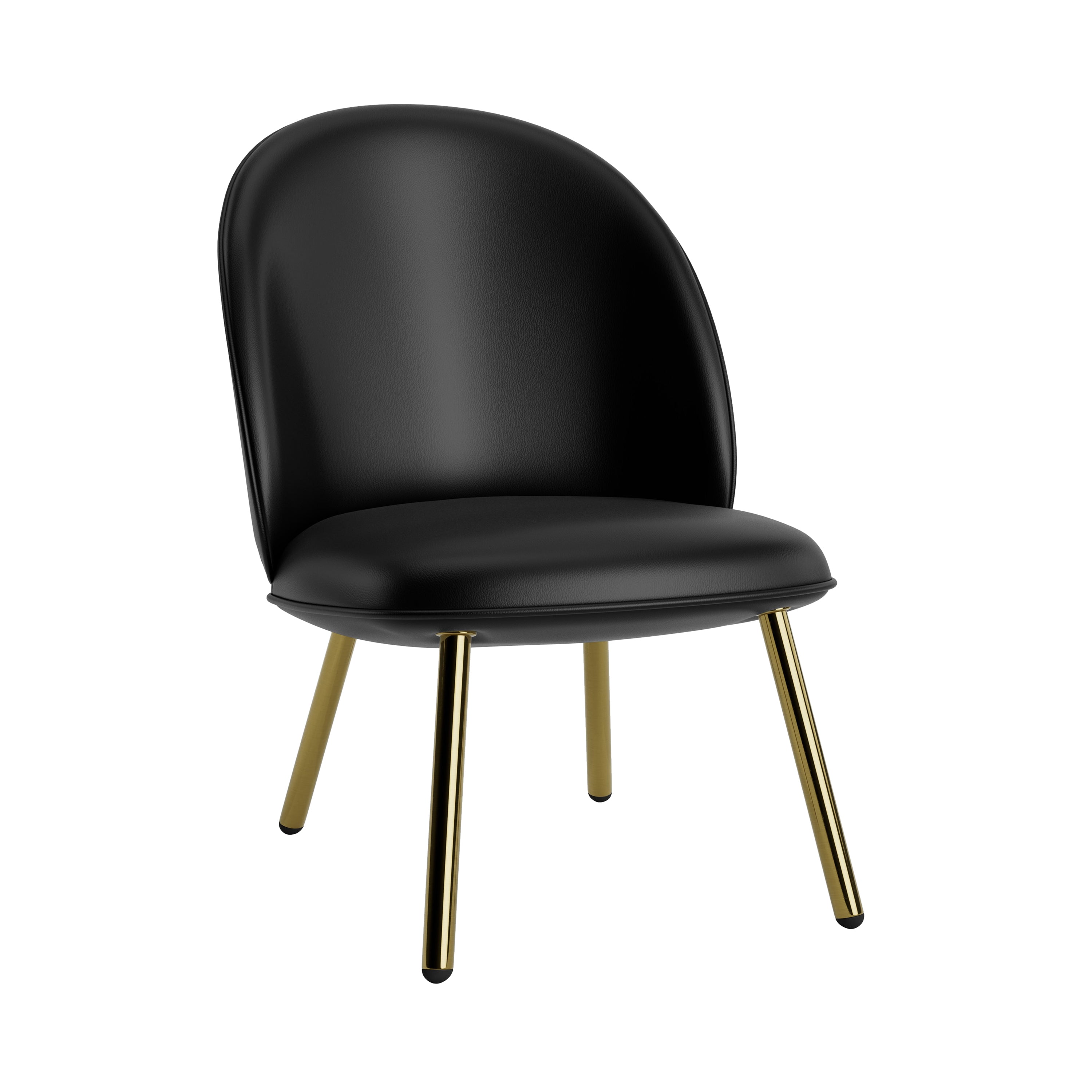 Ace Lounge Chair: Steel Base + Brass