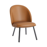 Ace Lounge Chair: Steel Base + Black Metallic