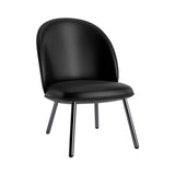 Ace Lounge Chair: Steel Base + Black Metallic