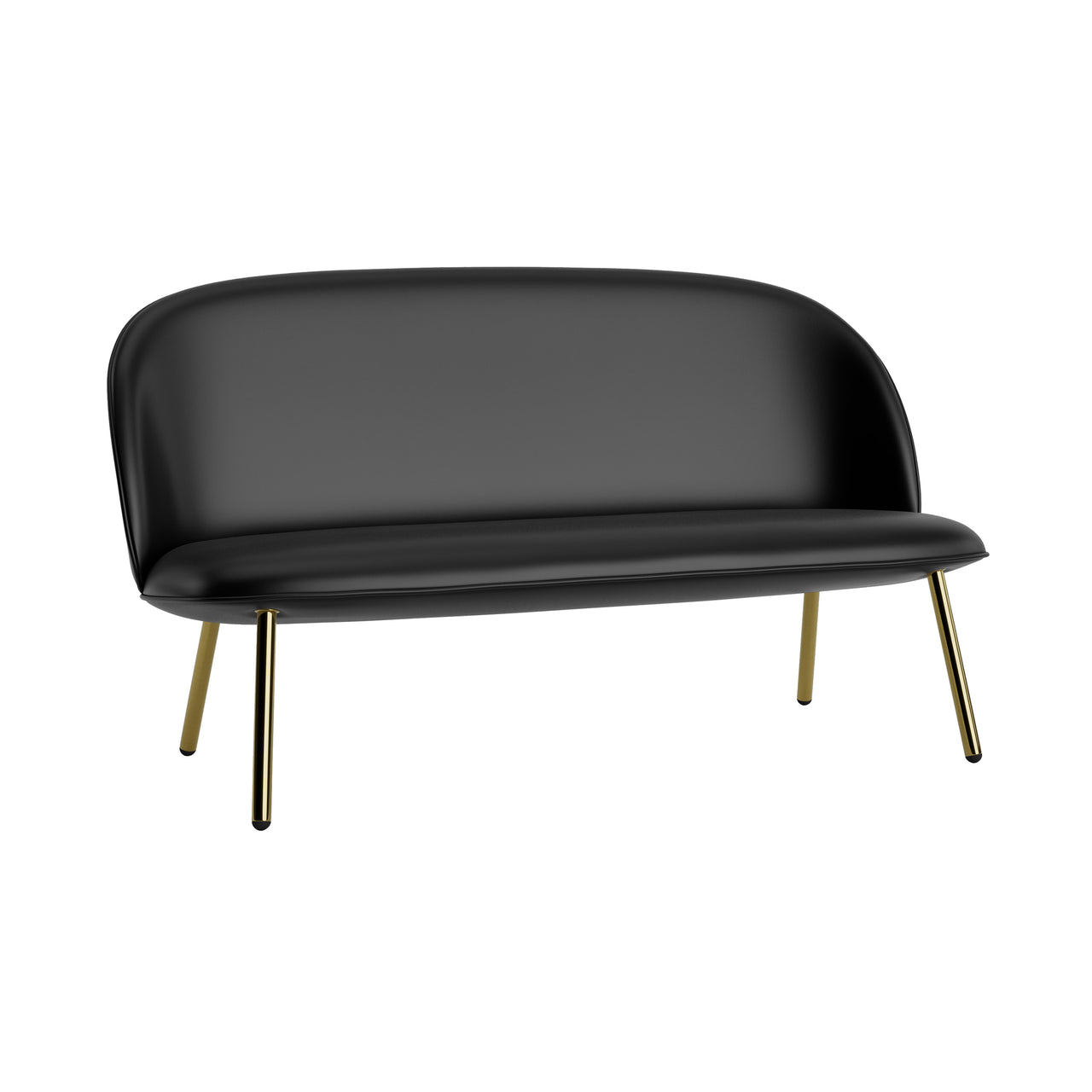 Ace Sofa: Steel Base + Brass