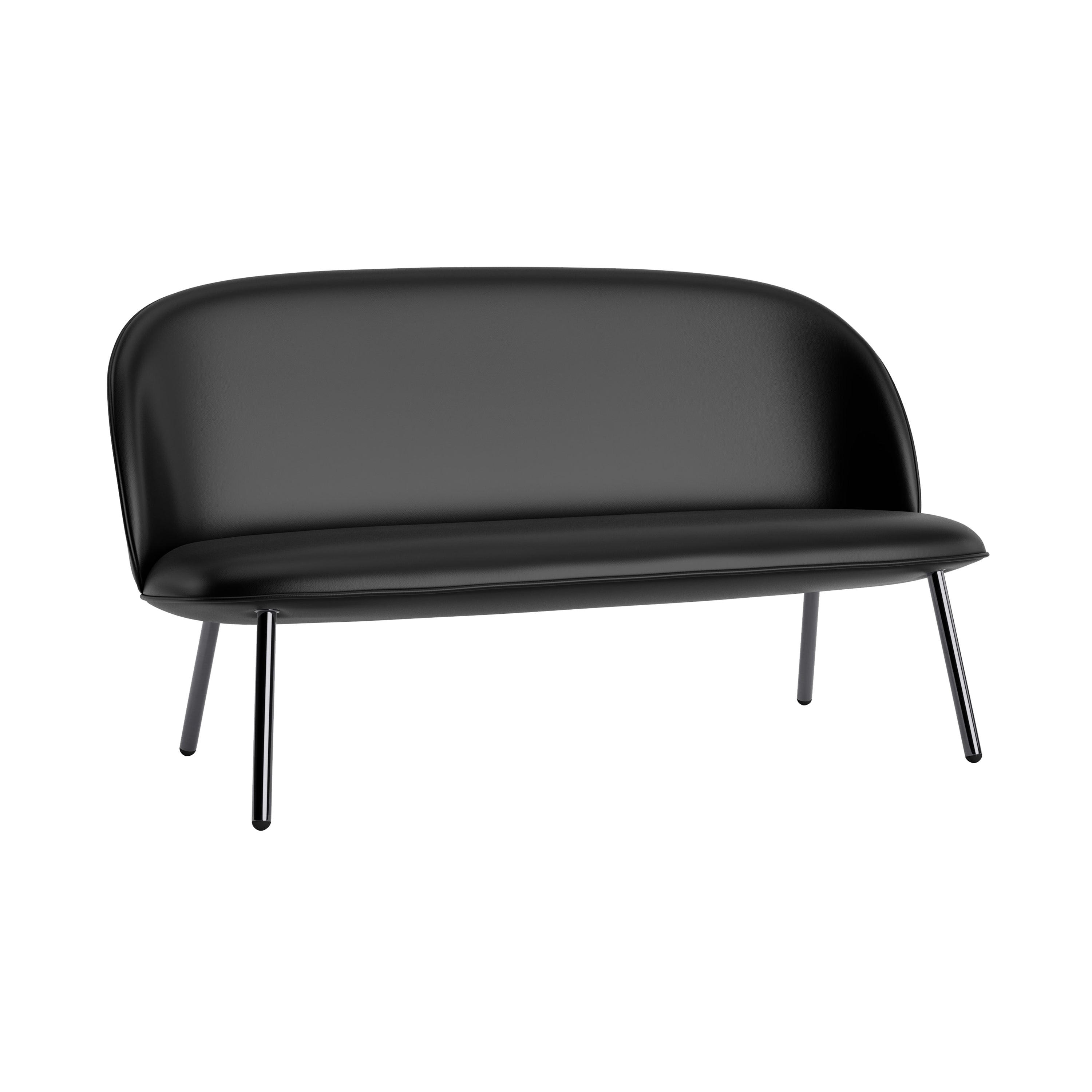 Ace Sofa: Steel Base + Black Metallic