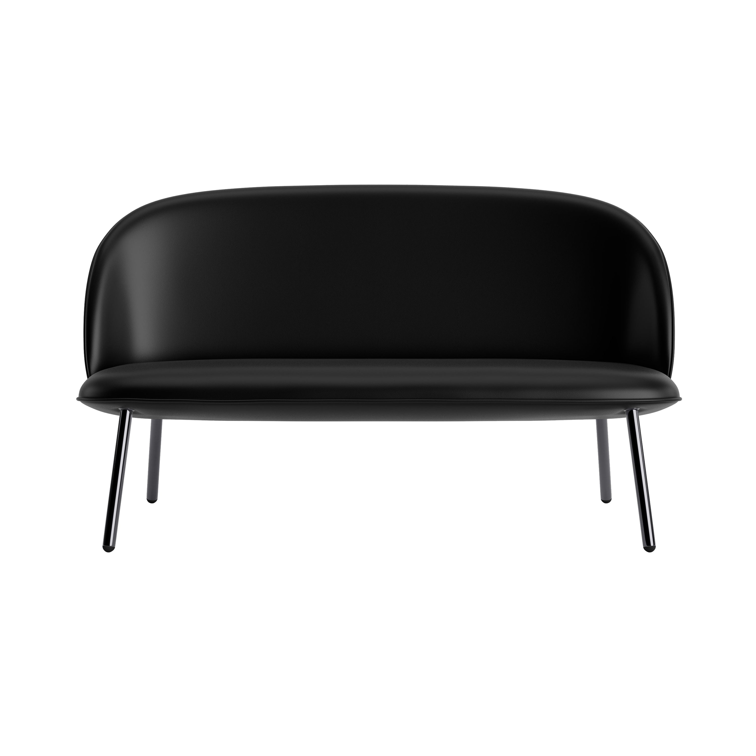 Ace Sofa: Steel Base + Black Metallic
