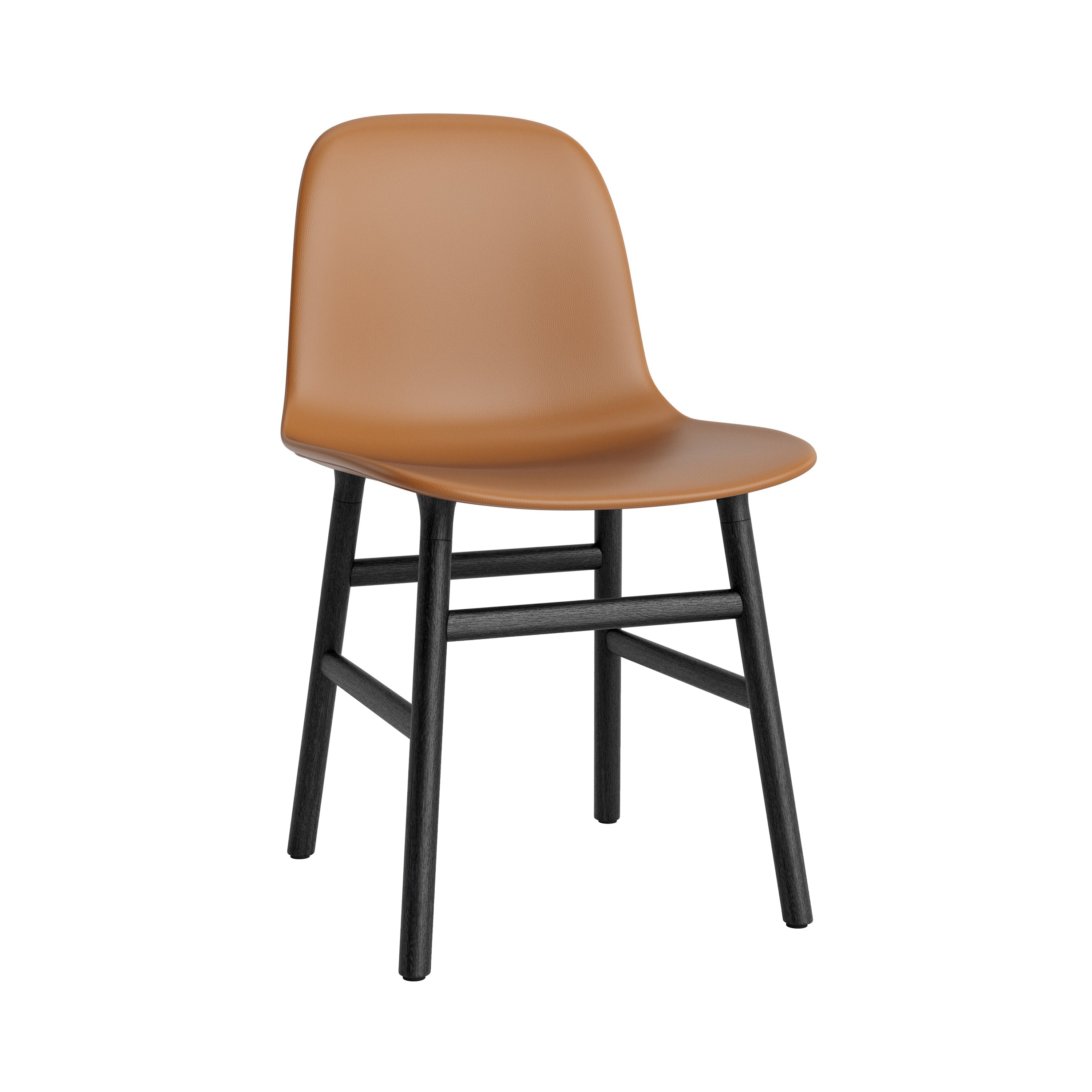 Form Chair: Wood Base + Upholstered + Black Oak