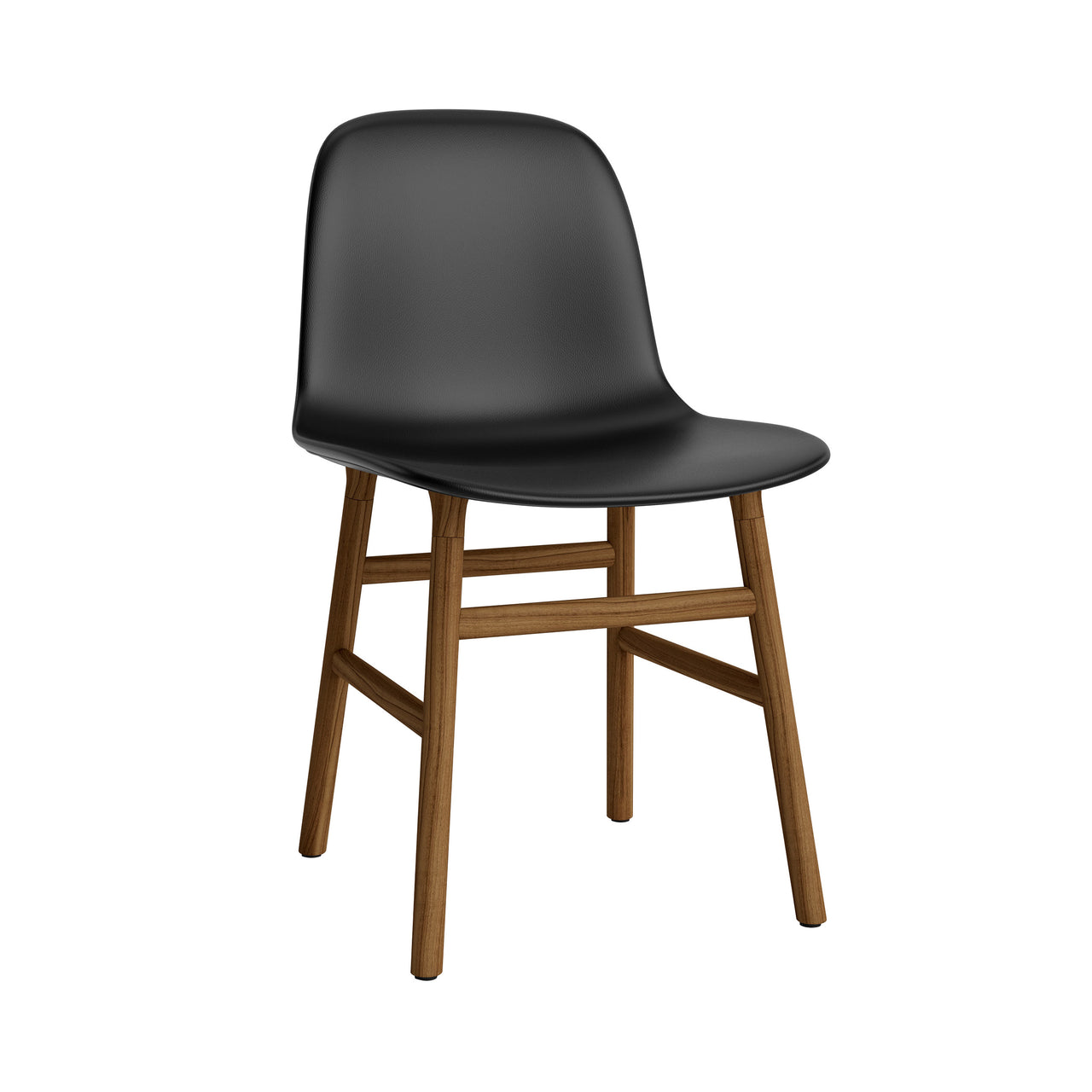 Form Chair: Wood Base + Upholstered + Walnut