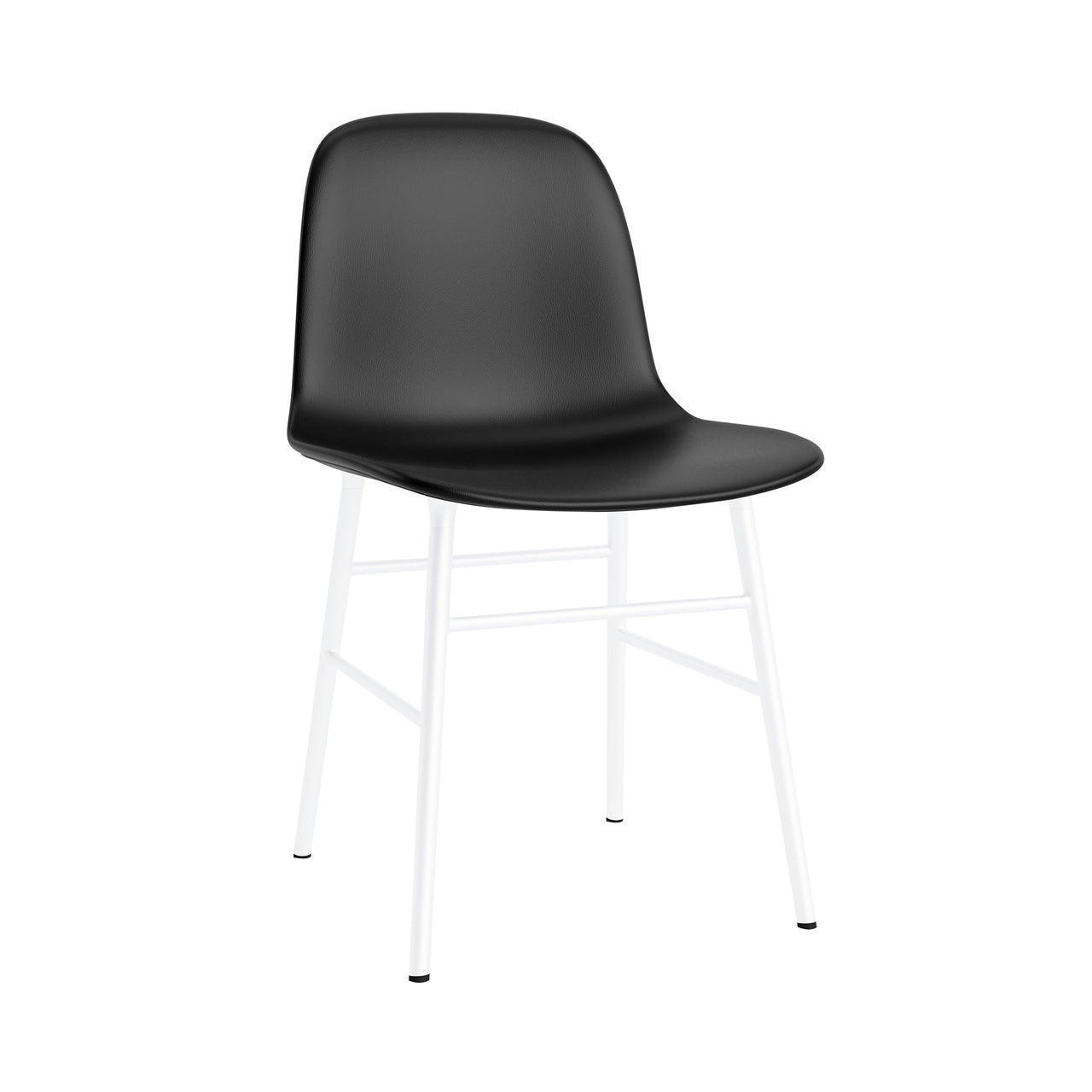 Form Chair: Steel Base + Full Upholstered + White