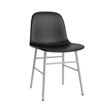 Form Chair: Steel Base + Full Upholstered + Grey