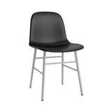 Form Chair: Steel Base + Full Upholstered + Grey