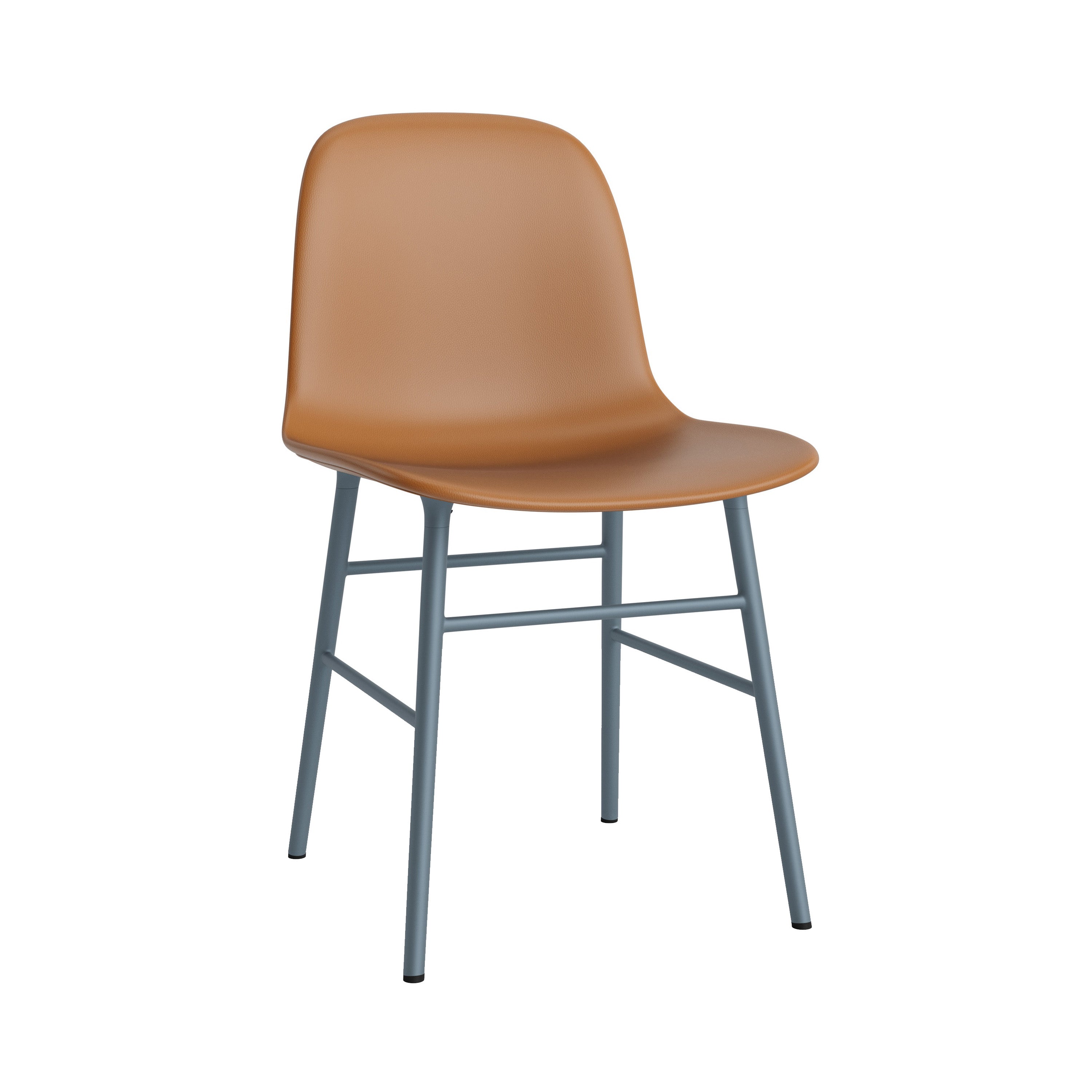 Form Chair: Steel Base + Full Upholstered + Blue