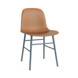 Form Chair: Steel Base + Full Upholstered + Blue