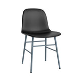 Form Chair: Steel Base + Full Upholstered + Blue
