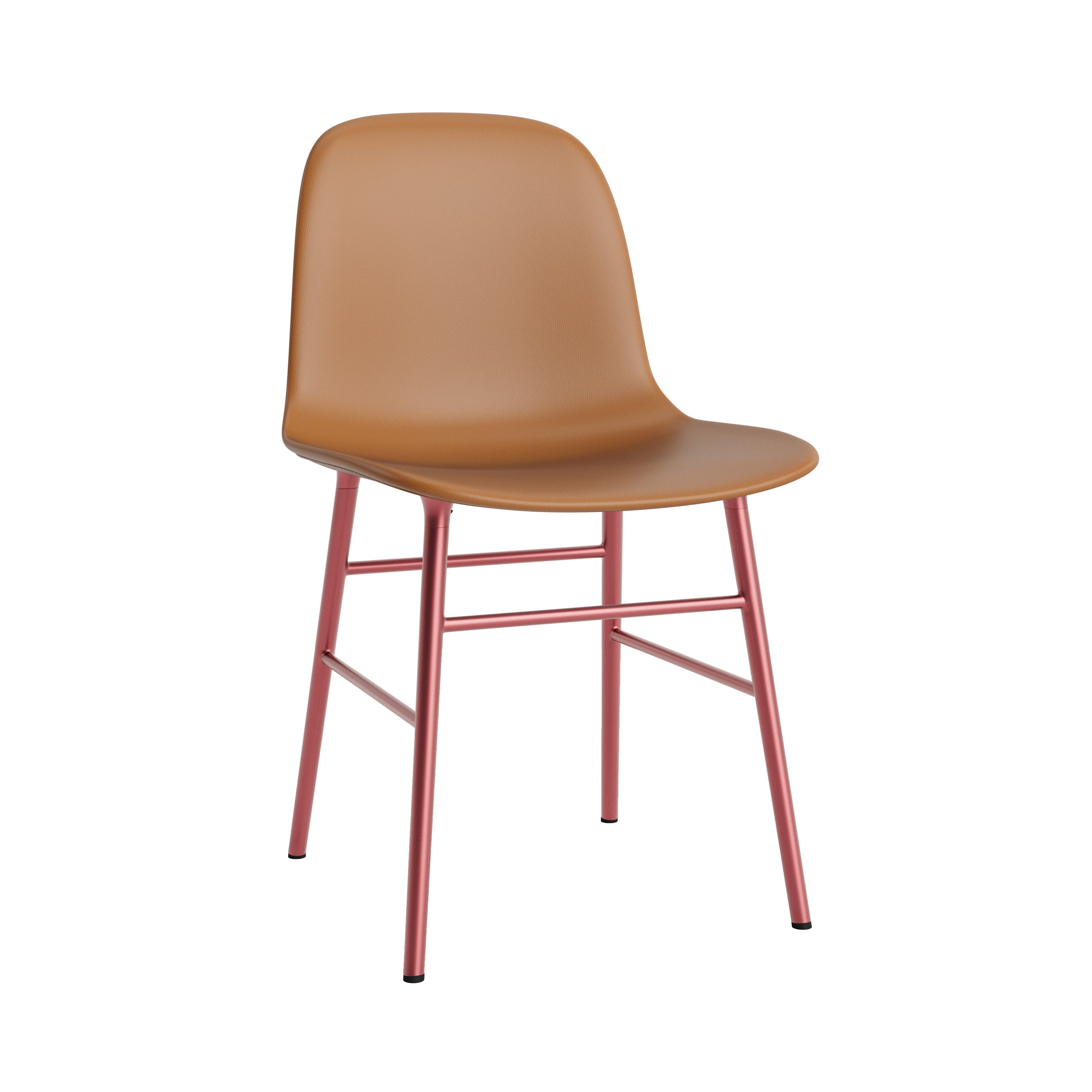 Form Chair: Steel Base + Full Upholstered + Red