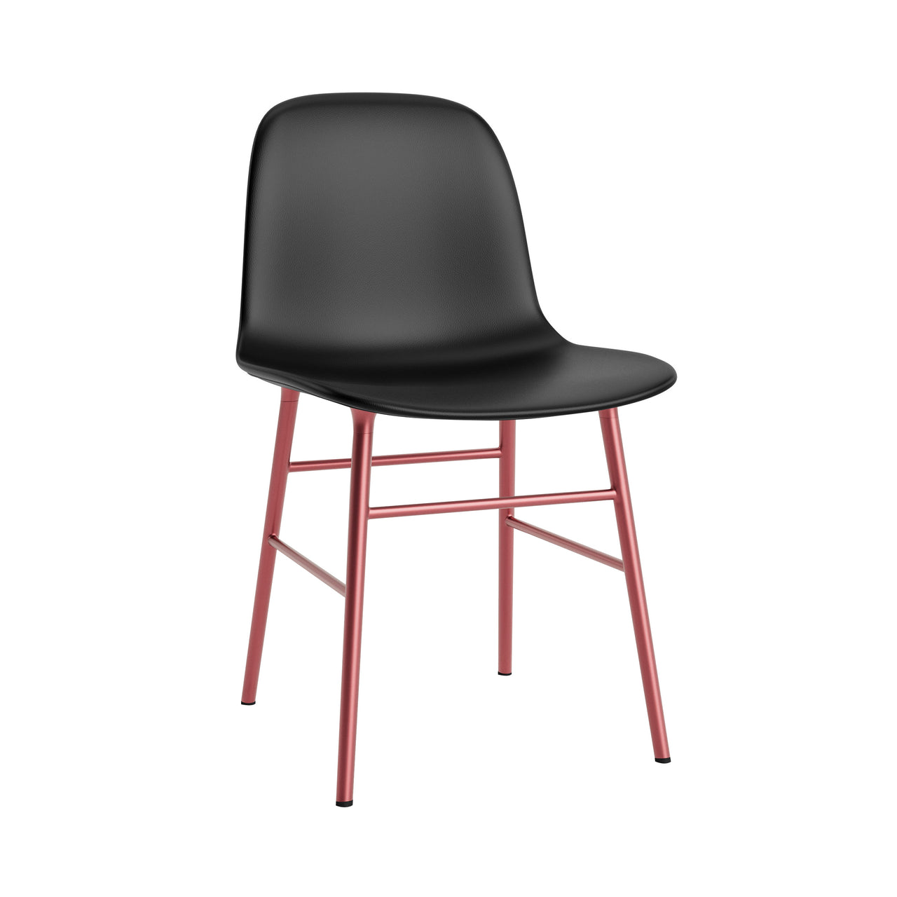 Form Chair: Steel Base + Full Upholstered + Red