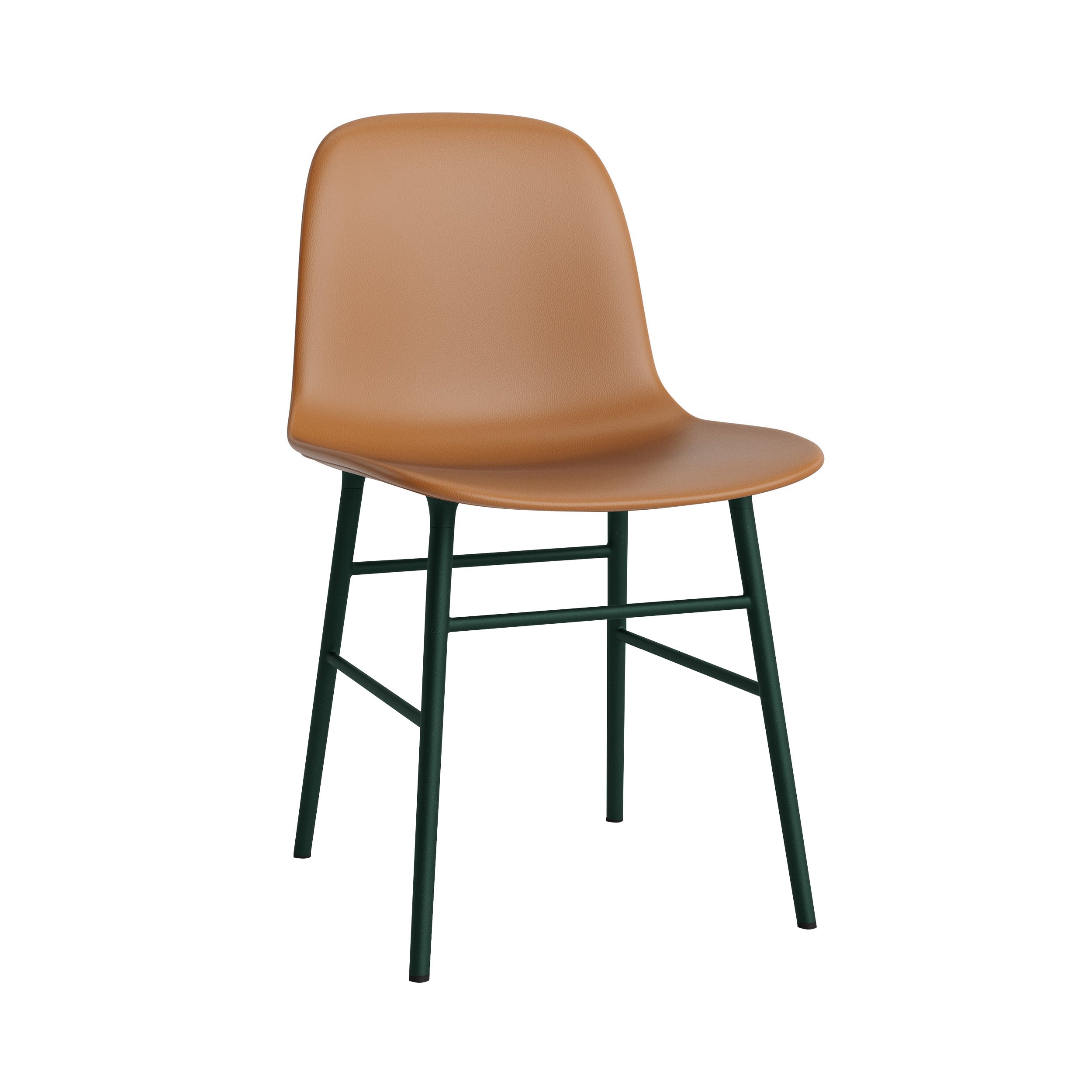 Form Chair: Steel Base + Full Upholstered + Green