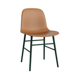 Form Chair: Steel Base + Full Upholstered + Green
