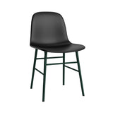 Form Chair: Steel Base + Full Upholstered + Green