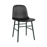 Form Chair: Steel Base + Full Upholstered + Green