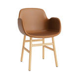 Form Armchair: Wood Base + Full Upholstered + Oak