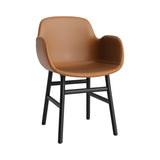 Form Armchair: Wood Base + Full Upholstered + Black Oak